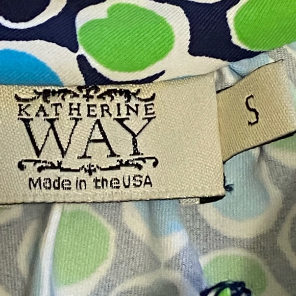 Katherine Way NWT Women’s Dress Carmel Style Halter Size S Geometric Blue Green - Picture 4 of 10